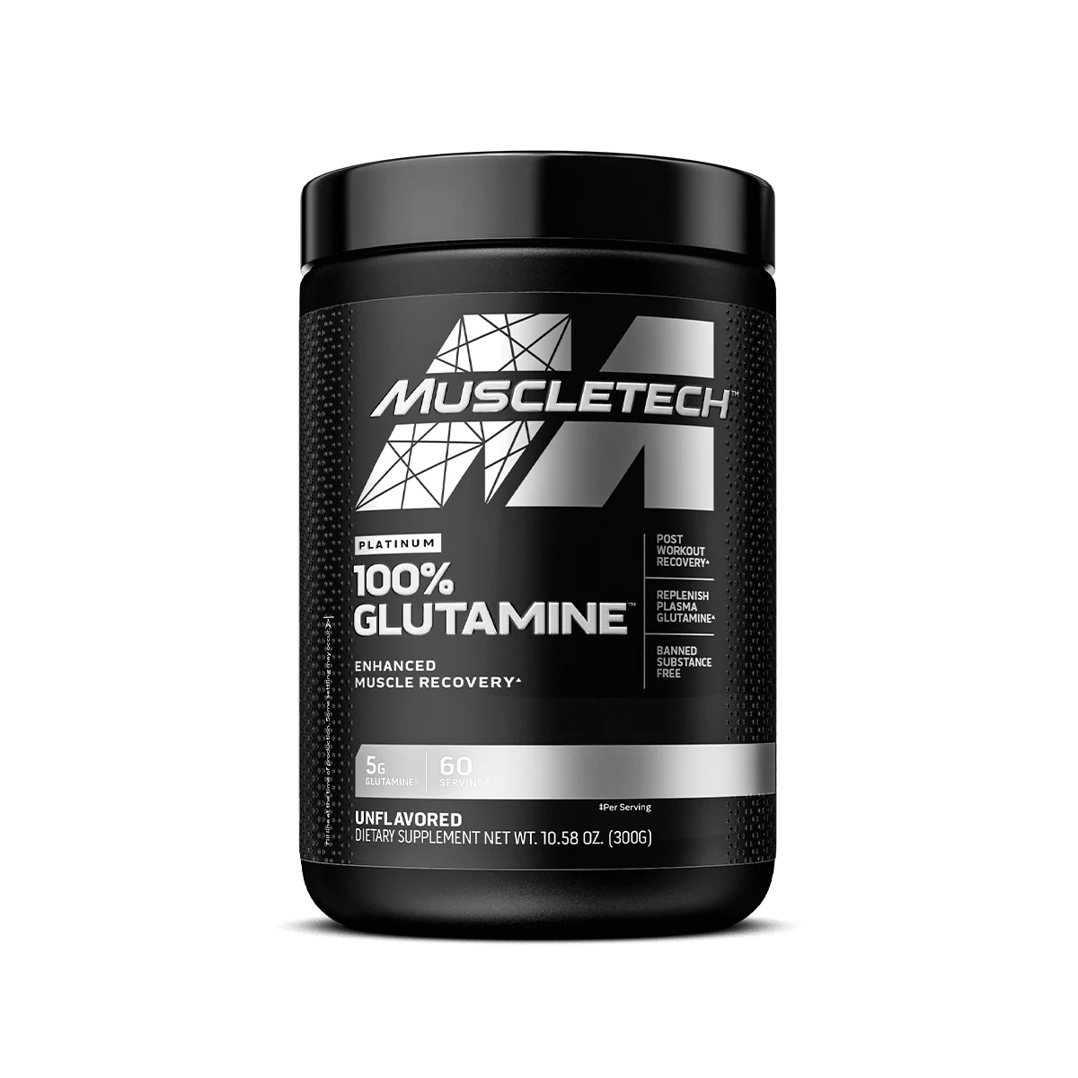 Muscletech Platinum 100% Glutamine - 60 Servings